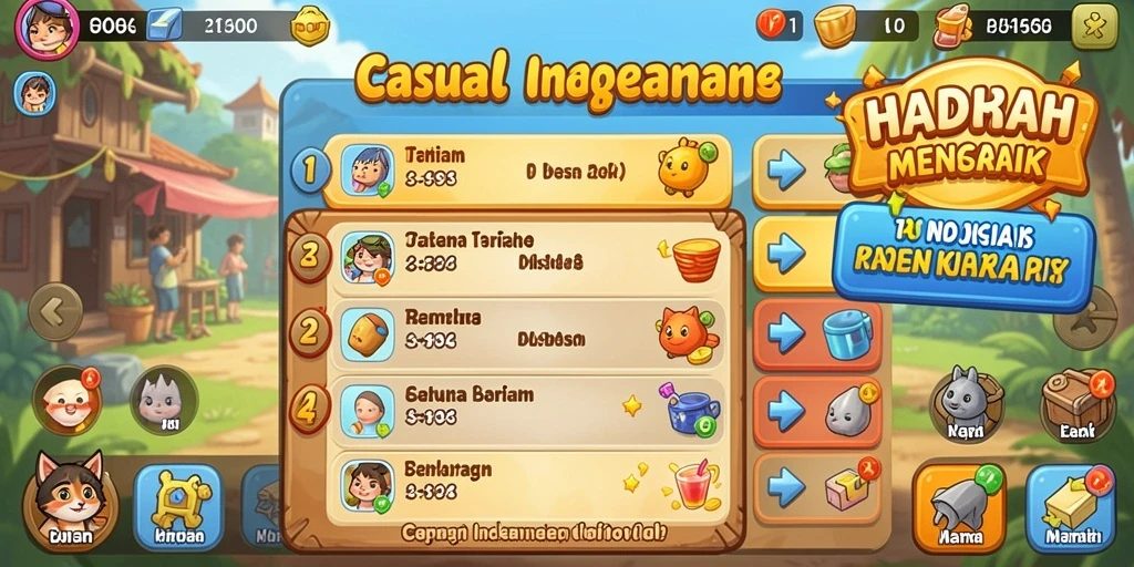 Tampilan antarmuka game yang menarik.