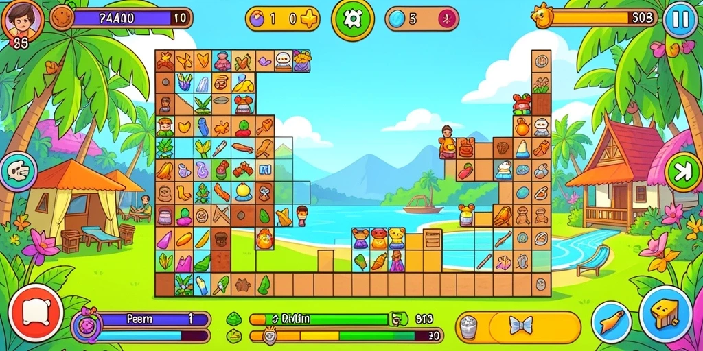 Tampilan awal game dengan antarmuka yang menarik.
