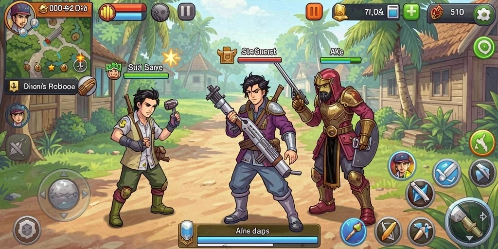 Tampilan awal game yang menarik dan informatif.