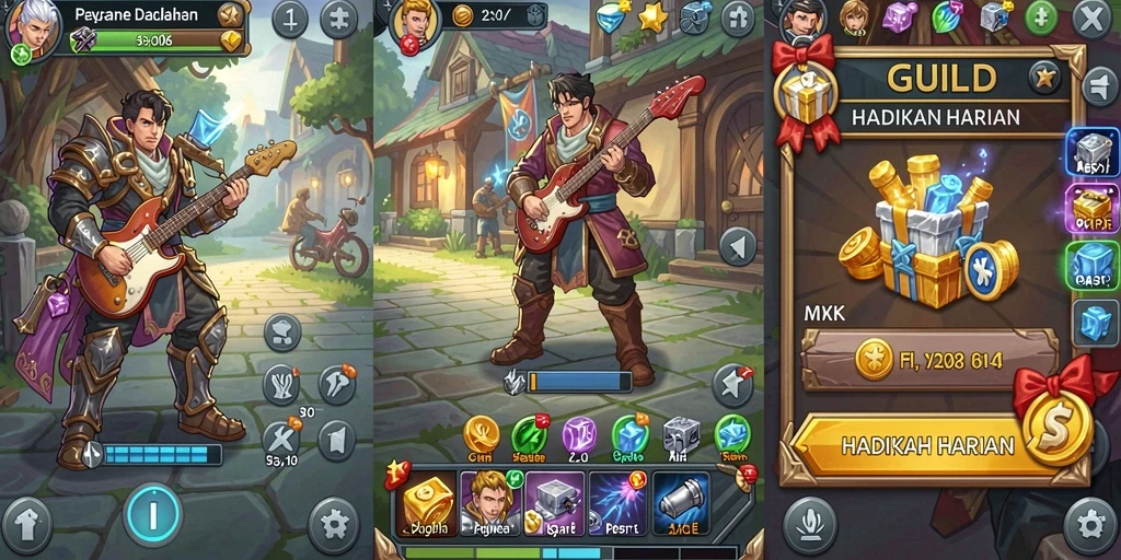 Screenshot menunjukkan karakter utama dalam aksi.