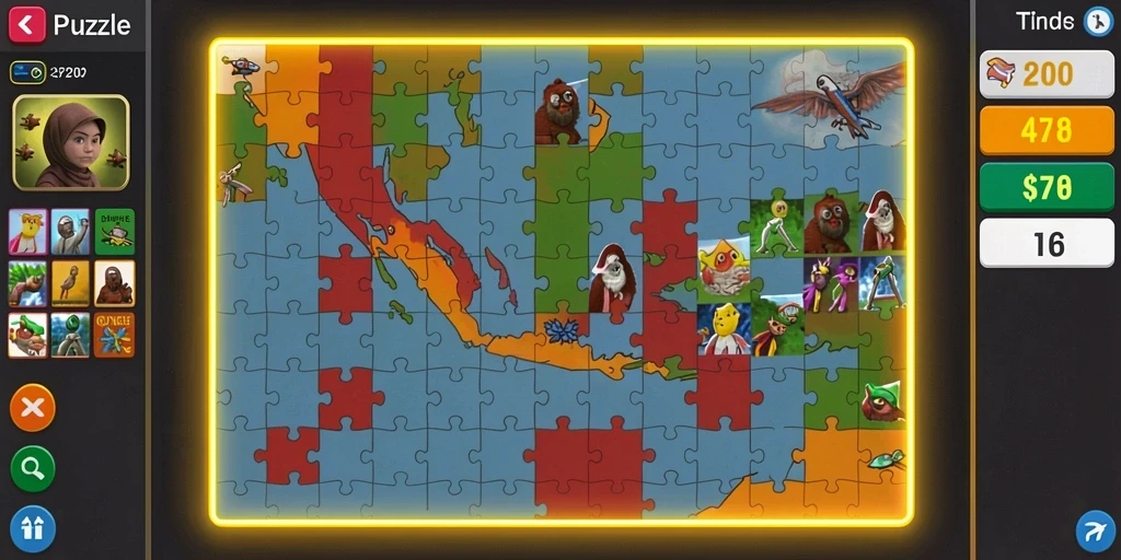 Tampilan awal yang menarik dengan tema mitologi.